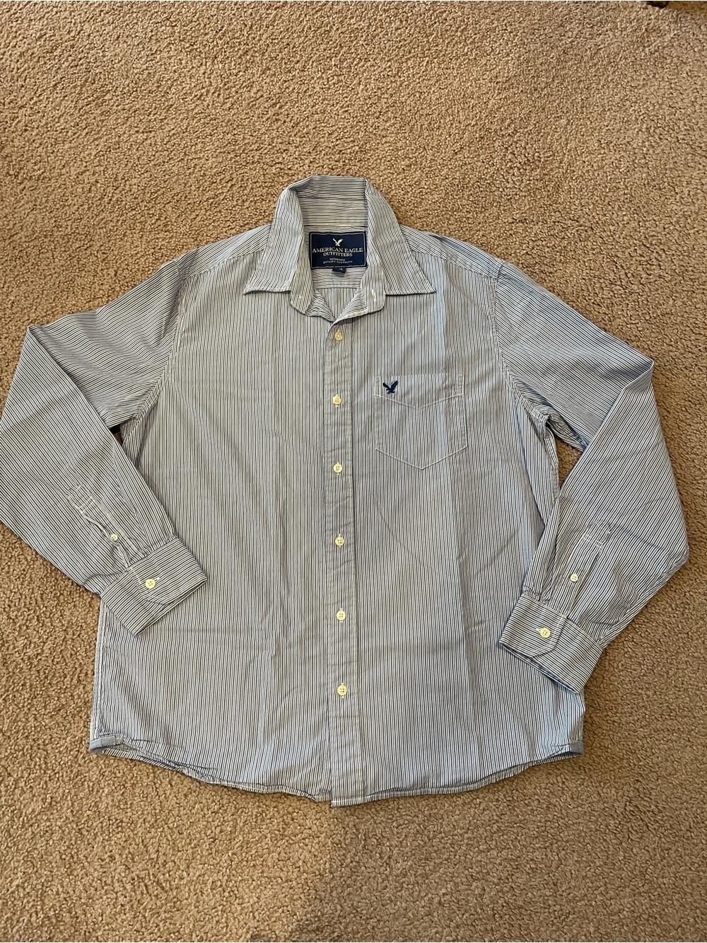 AMERICAN EAGLE Button Down Long Sleeve Collard Y2K Shirt